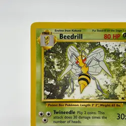 Beedrill 17/102 - Rare Non-Holo 1999 English Base Set Pokemon Card - LP - Image 2