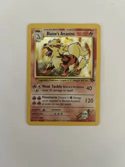Pokemon TCG Blaine's Arcanine Gym Challenge 1/132 Holo Unlimited Rare HP - Image 1