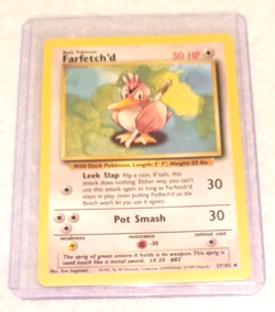 Pokemon Card Farfetch'd - 27/102 - Base Set - Vintage - Near Mint - 1999 - Image 1