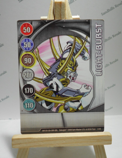 Bakugan Card - Light-Burst - Silver Gate Card - BA135 - 3/48 - 2008 - Image 1