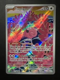 Pokemon Card TCG Flamigo 227/193 Holo Illustration Rare Paldea Evolved Art - Image 1