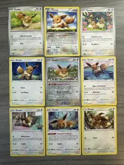 Eevee Pokemon Card Collection Lot Of 18 With Reverse Holos - Image 2