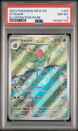 2023 POKEMON MEW EN-151 ILLUSTRATION RARE #167 IVYSAUR PSA 8 - Image 1