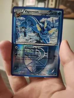 Pokemon TCG Vaporeon Reverse Holo Plasma Freeze 20/116 Uncommon LP - Image 1