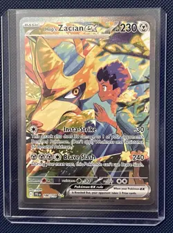 Pokemon TCG Hop's Zacian EX Card 186/159 Journey Together Sir Mint - Image 1