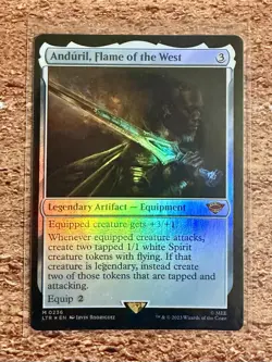 MTG Foil Anduril, Flame of the West Lord of the Rings NM Magic The Gathering - Image 1