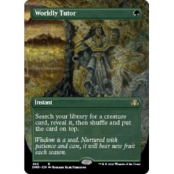 WORLDLY TUTOR (BORDERLESS) Dominaria Remastered Magic MTG M/NM CARD - Image 1
