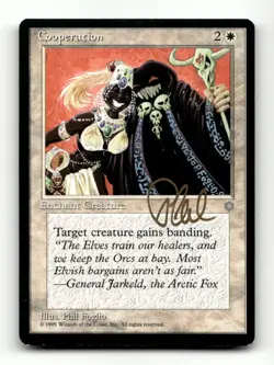 Cooperation Signed By Phil Foglio Ice Age Magic the Gathering - Image 1