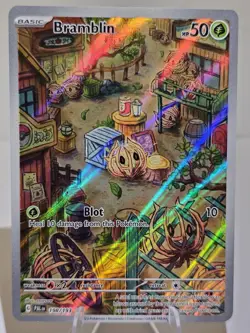 Pokemon Bramblin 198/193 Sv02: Paldea Evolved Holo IR Illustration Rare TCG NM - Image 1