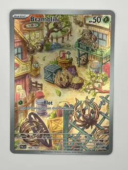 Pokemon Bramblin 198/193 Sv02: Paldea Evolved Holo IR Illustration Rare TCG NM - Image 1