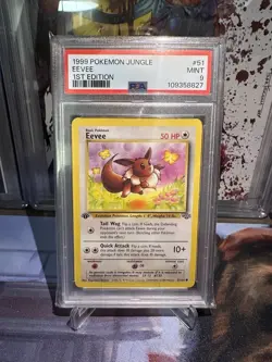 Pokemon 1999 Jungle 1st Edition Eevee PSA 9 51/64 - Image 1