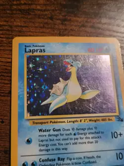 Lapras 10/62 Holo Rare Fossil Pokemon TCG Lightly Played LP - Image 3