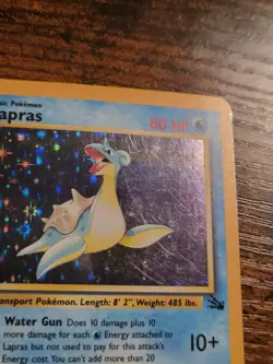 Lapras 10/62 Holo Rare Fossil Pokemon TCG Lightly Played LP - Image 4