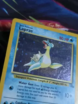 Lapras 10/62 Fossil Holo Rare Pokemon Card - Image 2