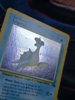 Lapras 10/62 Fossil Holo Rare Pokemon Card - Image 3