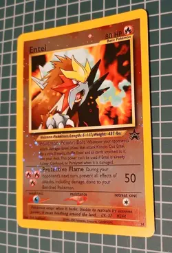 Pokemon Entei TCG 34/53 WOTC Black Star Promo Holo Card - Image 2