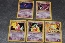 Lot of 5 Sabrina's Gym Heroes Pokemon Cards, Abra,Haunter,Jynx,Slowbro,Gastly - Image 1