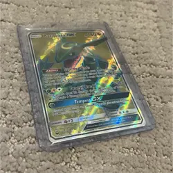 Pokemon Rayquaza GX Full Art Ultra Rare Holo Card SM Celestial Storm 160/168 - Image 1