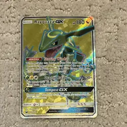 Pokemon Rayquaza GX Full Art Ultra Rare Holo Card SM Celestial Storm 160/168 - Image 2