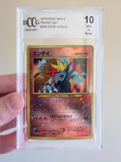 2000 BCCG 10 POKEMON JAPANESE NEO 2 PROMO REVERSE HOLO ENTEI #244 🔥 - Image 1