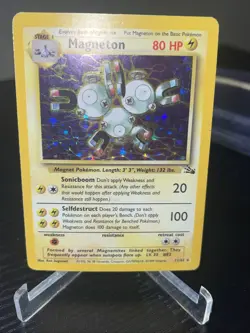 Magneton 11/62 Fossil Unlimited Holo Rare Pokemon TCG 1999 - Image 1