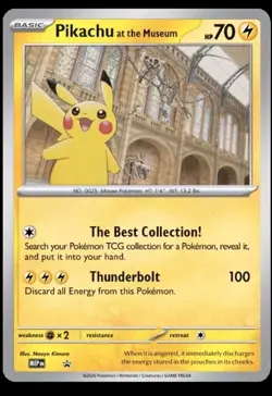 Pokemon x Natural History Museum Promo - Pikachu At The Museum - in hand - Image 1