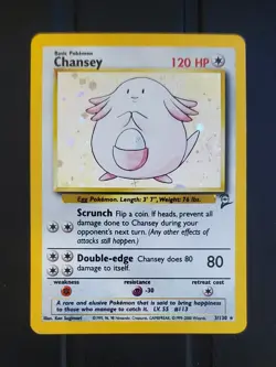 Pokemon Base Set 2 Chansey 3/130 Holo Rare MP - Image 1