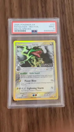 PSA 9 2005 Pokemon EX Delta Species Rayquaza Reverse Holo #13 - Image 1