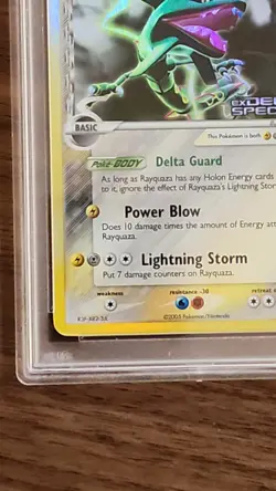 PSA 9 2005 Pokemon EX Delta Species Rayquaza Reverse Holo #13 - Image 4