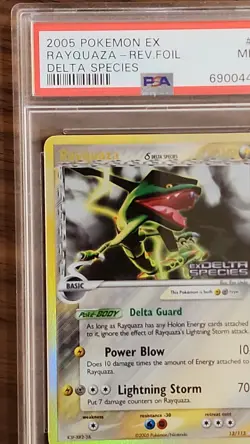 PSA 9 2005 Pokemon EX Delta Species Rayquaza Reverse Holo #13 - Image 5