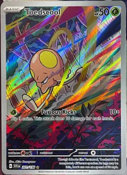 Toedscool Illustration Rare Holo - 201/198 - Scarlet & Violet Base Pokemon 2023 - Image 1