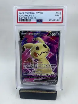 2021 POKEMON SWORD & SHIELD BATTLE STYLES #148 FULL ART/MIMIKYU V PSA 9 #148 - Image 1