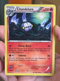POKEMON CHANDELURE 20/99 RARE HOLOFOIL NEXTE DESTINIES HP CARD - Image 1