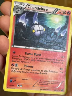 POKEMON CHANDELURE 20/99 RARE HOLOFOIL NEXTE DESTINIES HP CARD - Image 3