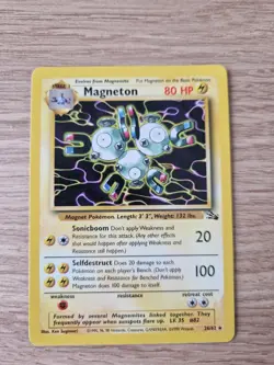 Pokemon TCG Magneton Unlimited Edition Fossil Set Non-holo Rare - 26/62 - LP - Image 1