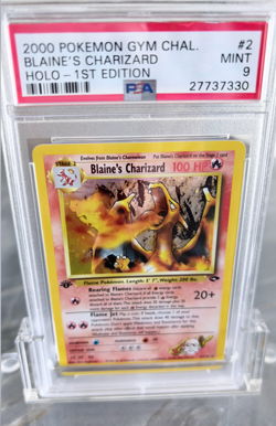 Psa 9 1st Edition 2000 Pokemon Gym Challengers Blaines Charizard Holo - Image 2