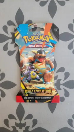 1x Pokemon TCG Mega Evolution Sleeved Booster Pack Random Art - Image 1