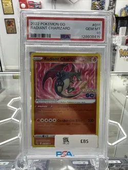 Pokemon Go Holo Radiant Charizard #011/078 PSA 10 Gem Mint - Image 1