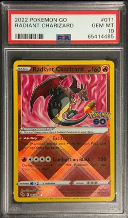 2022 Pokemon GO Radiant Charizard Holo Rare #011/078 PSA 10 - Image 1