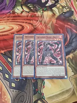 3X Unchained Twins - Aruha OP24-EN005 Super Rare NM Yugioh - Image 1