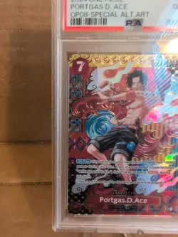 One Piece OP02-013 Ace OP08 Special SP Alternate Alt Art Parallel ENG PSA 10 - Image 3