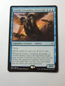 MtG - 1x Unesh, Criosphinx Sovereign - Hour of Devastation - (HOU) - NM - Image 1