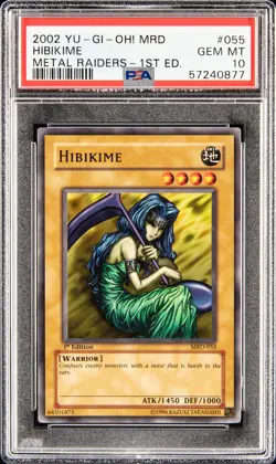 2002 YU-GI-OH! MRD-METAL RAIDERS 1ST ED #055 HIBIKIME PSA 10 - Image 1