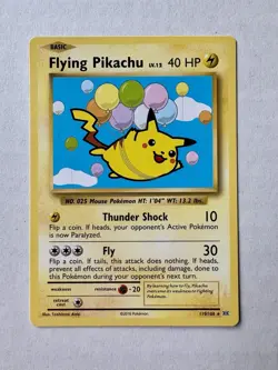 Flying Pikachu 110/108 Secret Rare Normal Non Holo Pokemon XY Evolutions 2016 - Image 1