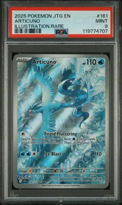 2025 POKEMON JTG EN-JOURNEY TOGETHER ILLUSTRATION RARE #161 ARTICUNO PSA 9 - Image 1