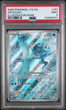 2025 POKEMON JTG EN-JOURNEY TOGETHER ILLUSTRATION RARE #161 ARTICUNO PSA 9 - Image 1
