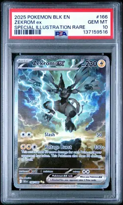 2025 POKEMON BLK EN-BLACK BOLT SPECIAL ILLUSTRATION RARE #166 ZEKROM EX PSA 10 - Image 1