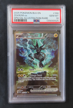 Zekrom Ex Blk En-Black Bolt #166 PSA 10 Special Illustration Rare 2025 Pokemon - Image 1
