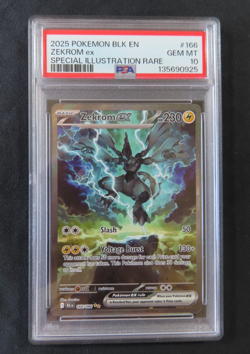 Zekrom Ex Blk En-Black Bolt #166 PSA 10 Special Illustration Rare 2025 Pokemon - Image 2
