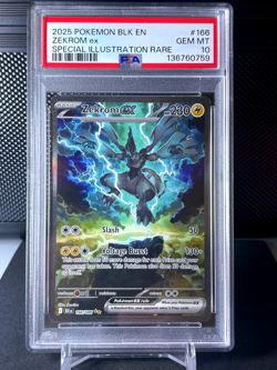 2025 Pokemon Blk En-Black Bolt #166 Zekrom Ex Special Illustration Rare PSA 10 - Image 1